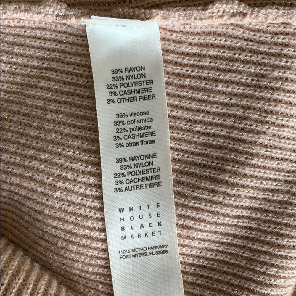WHBM Braided Detail Cold Shoulder Sweater Top - Picture 15 of 16